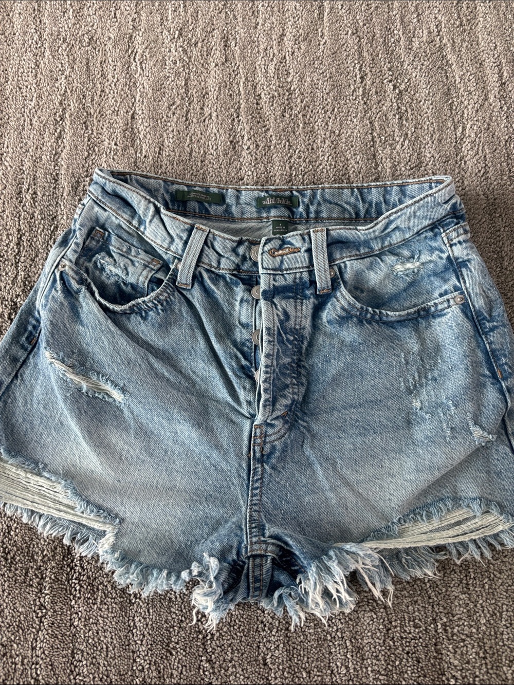 wild fable Light Wash Distressed Denim Shorts